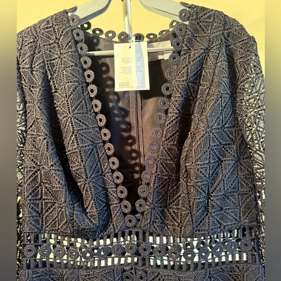 NWT ASOS Chic and Sexy black lace dress Size 12 - Picture 4 of 12